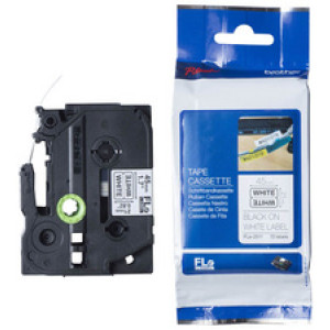 Brother FLe-2511 etikettencassette, zwart/wit, 21×45 mm, 72 stuks