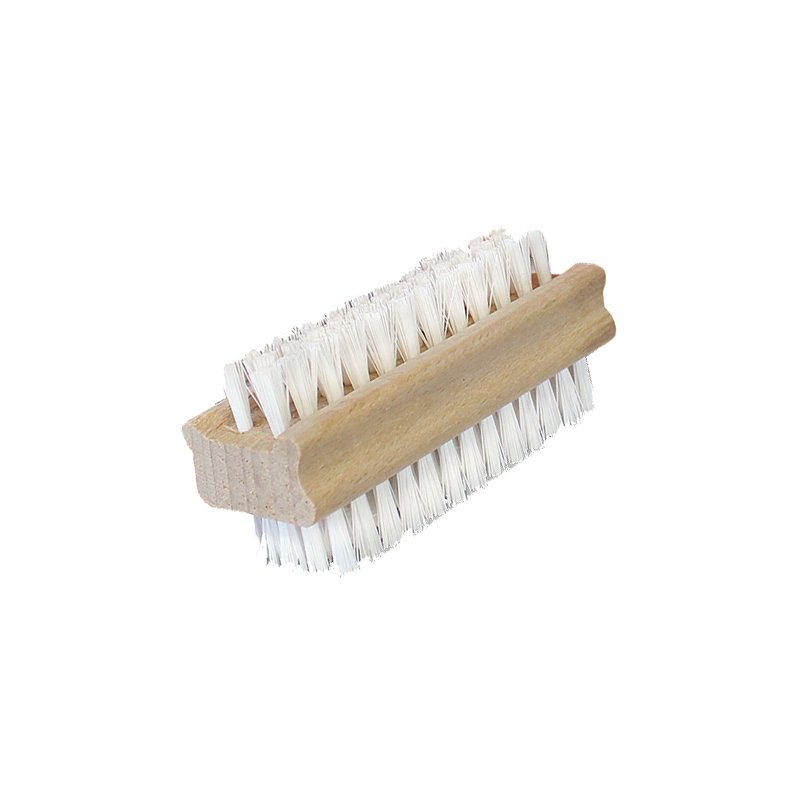 Peggy Perfect nagelborstel, naturel, hout met kunstvezel, dubbelzijdig, 95×35 mm