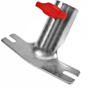Peggy Perfect metalen steelhouder, met schroefdraad en vleugelschroef, diameter 28 mm, gatafstand 90 mm