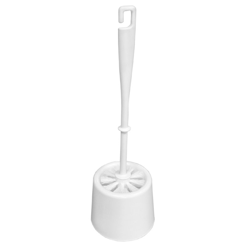 Peggy Perfect toiletborstel rond, wit, kunststof PP-borstels