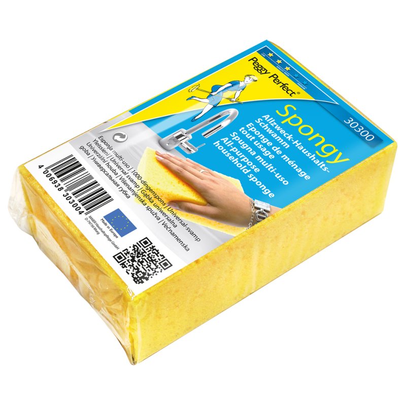 Peggy Perfect huishoudspons Spongy, geel, 155×95×50 mm