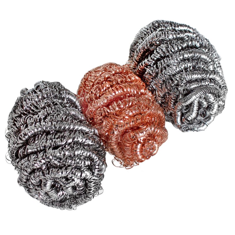 Peggy Perfect spirales abrasives Spirinett, acier inoxydable, 60×60 mm, 3 pièces