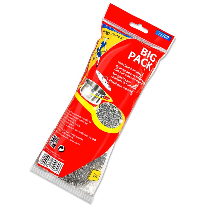 Peggy Perfect nettoyant pour casseroles en acier inoxydable, 3 pièces