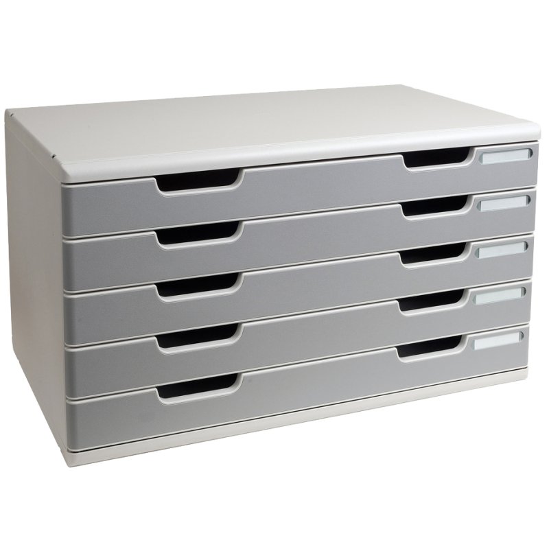 EXACOMPTA ladenkast MODULO A3, 10 laden, steengrijs