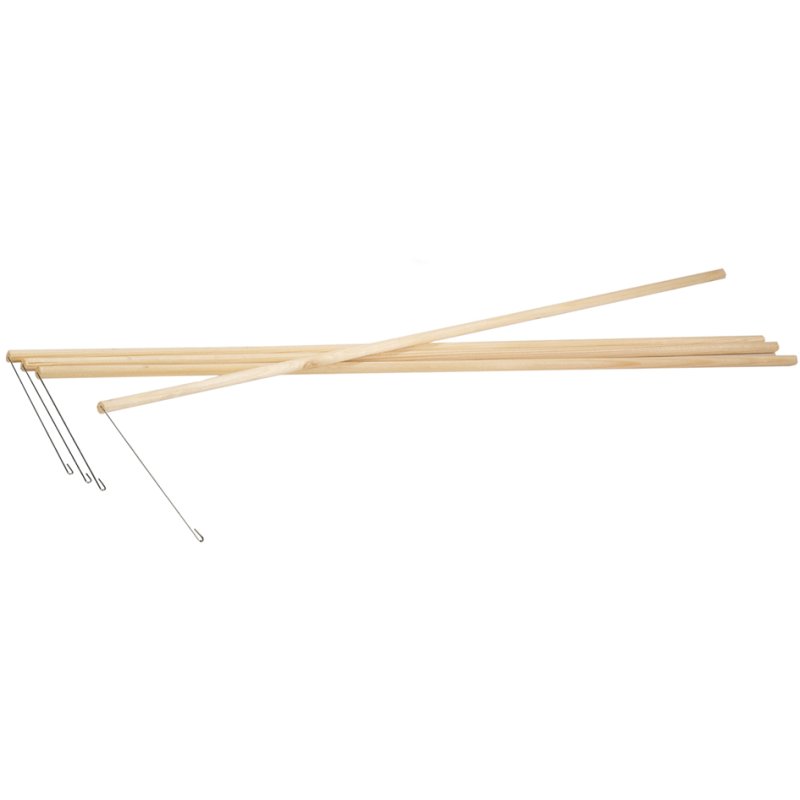 folia houten lantaarnstok, sparrenhout, 600 mm, 8 mm diameter