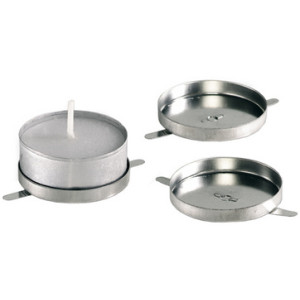 folia metalen waxinelichthouder voor lantaarns, 40 mm diameter, 50 stuks
