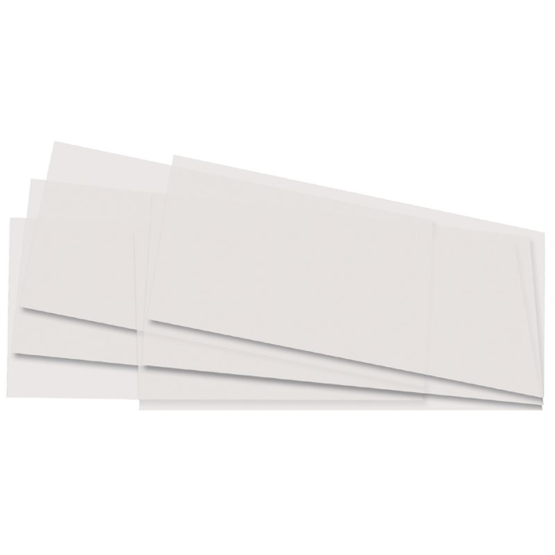 folia transparante knipvellen, wit, 155×370 mm, 25 vel