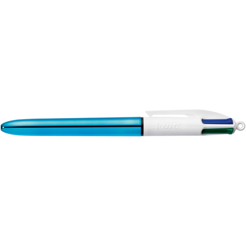BIC 4 couleurs stylo bille métallisé, rechargeables, fuchsia, 0,32 mm
