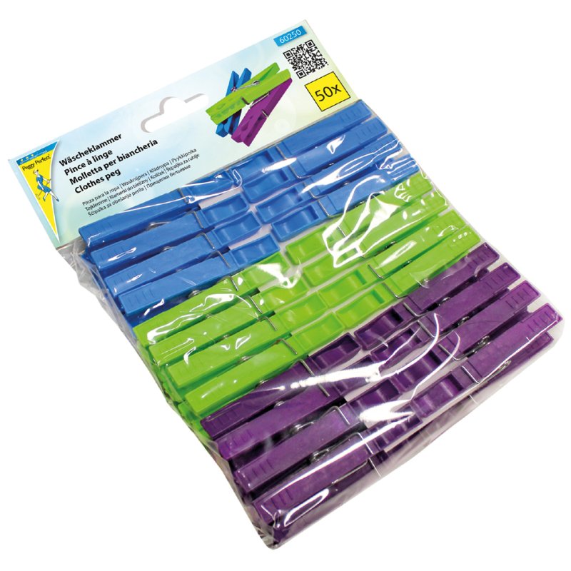 Peggy Perfect clothes pegs, plastic, 50 pieces