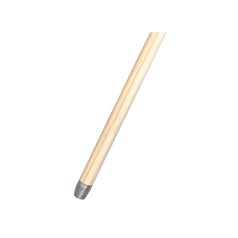 Peggy Perfect bezemsteel hout, metaalschroefdraad, 130 cm, 24 mm