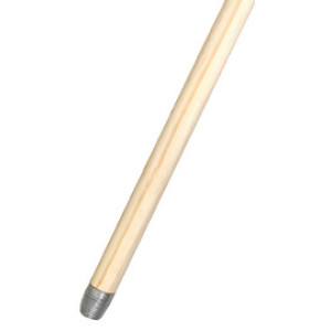 Peggy Perfect bezemsteel hout, metaalschroefdraad, 130 cm, 24 mm