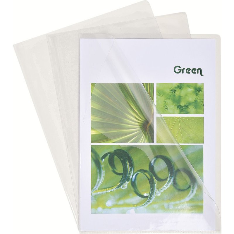 EXACOMPTA Chemises de classement A4, PVC 0,18 mm, cristal, 50 pièces