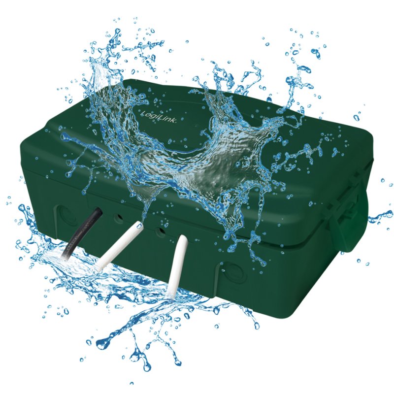 LogiLink boîtier électronique pour usage extérieur, résistant aux intempéries, IP54, vert