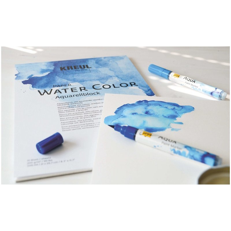 KREUL bloc aquarelle Paper Water Color, A3, blanc naturel, 10 feuilles