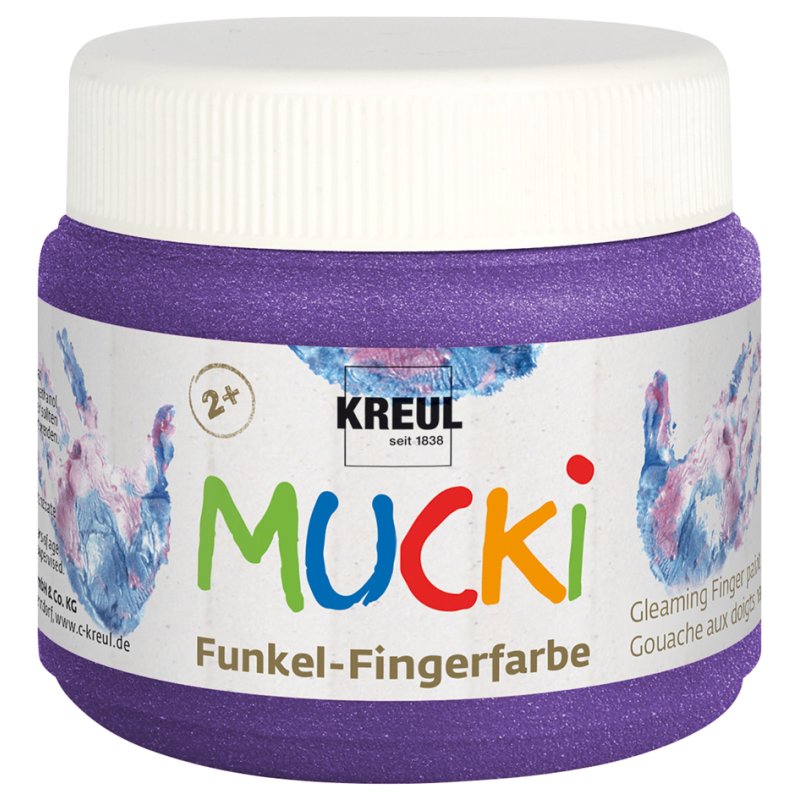 KREUL pot de peinture au doigt Chérie, couleur or, à base d'eau, 150 ml