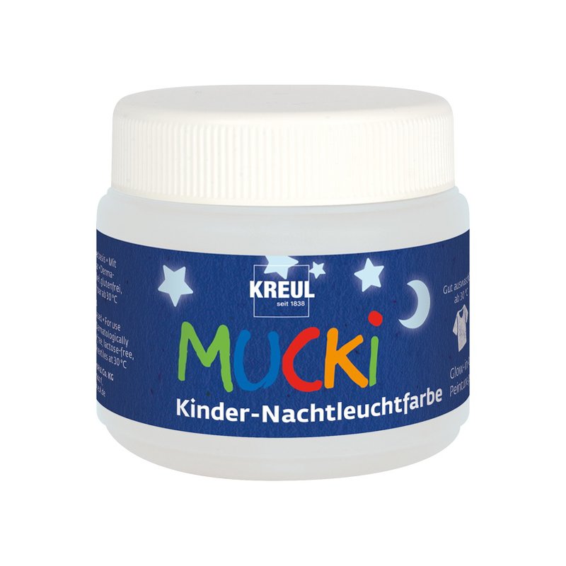 KREUL peinture phosphorescente MUCKI, enfants, à base d'eau, 150 ml