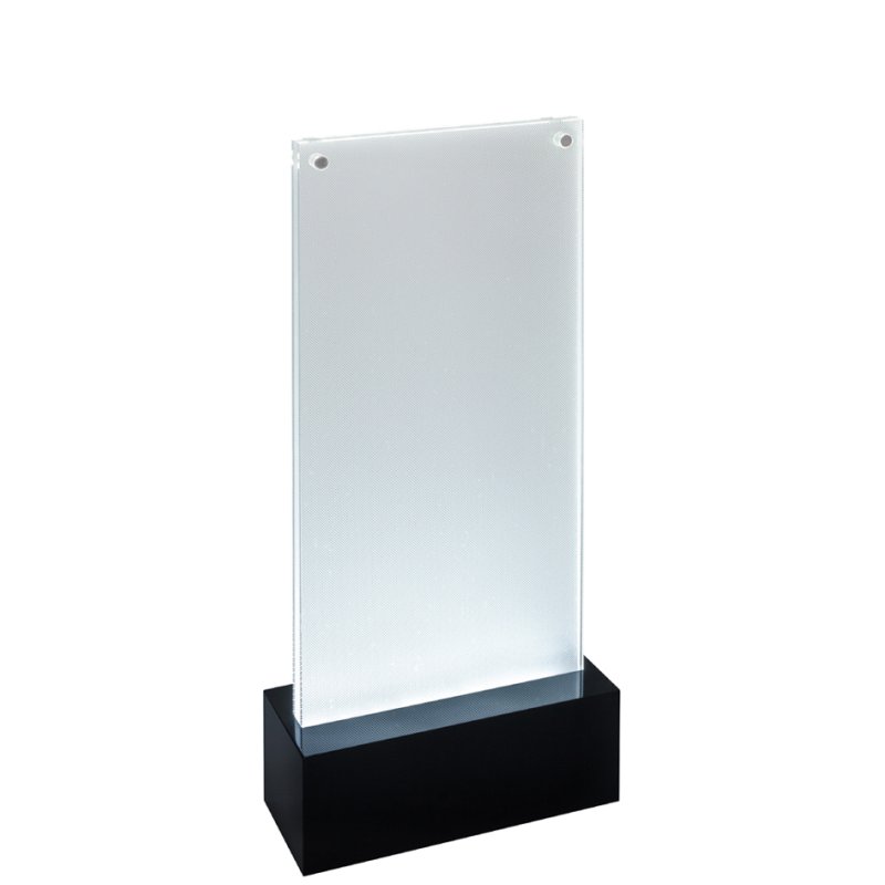 Sigel LED Lampadaire de Bureau luminous A4, acryl, noir/transparent