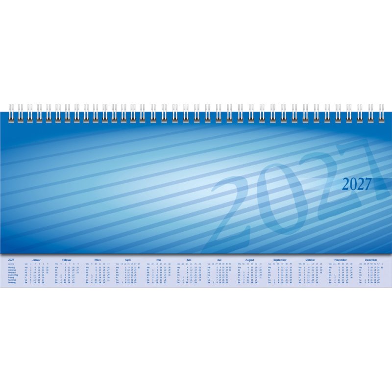 Rido idé Desk Calendar Sequenz 2027, blue, 297 x 105 mm