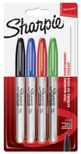Sharpie permanente stiften FINE, ronde punt, 12 kleuren assortiment