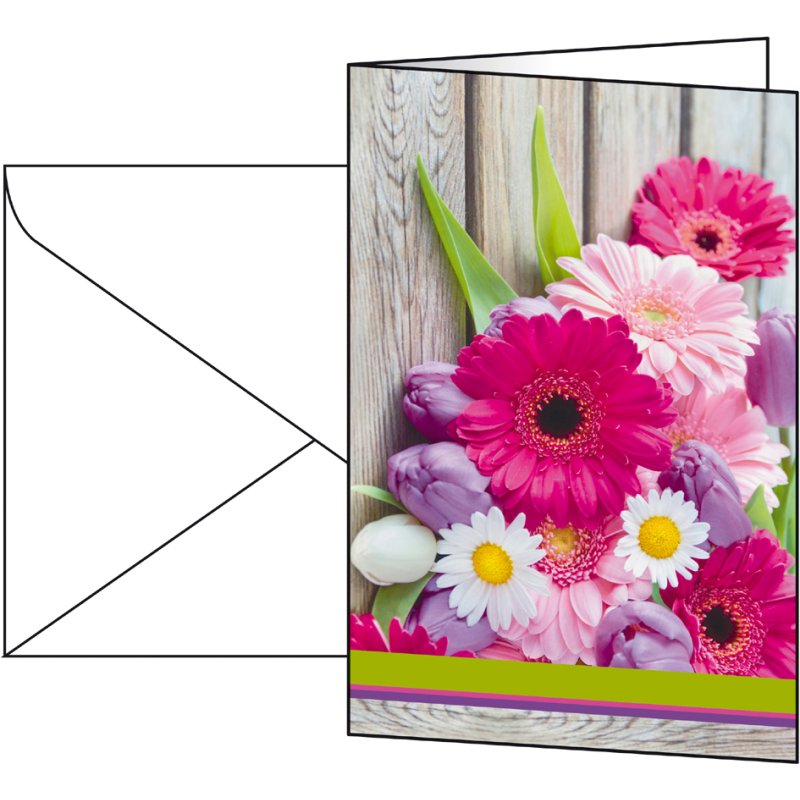 sigel greeting card Colorful, 115×170 mm, gloss card 250 g/m², 10 pieces