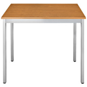 SODEMATUB bijzettafel 120DRMA, halfrond, kersenhouten/aluminium, Ø 1200 mm