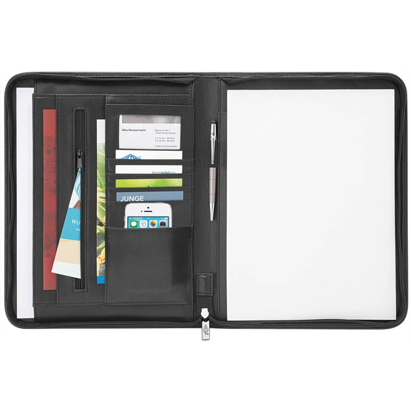 WEDO conference folder Accento, A4, imitation leather, black