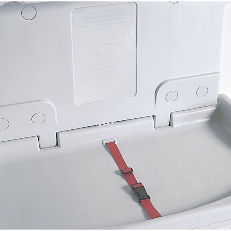 Rubbermaid horizontale luierverschoontafel, grijs, opvouwbaar, PP, veiligheidsgordel