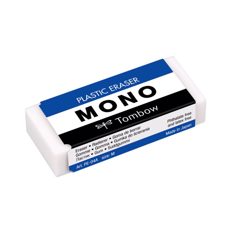 TOMBOW gum MONO M, wit kunststof, 55×23×11 mm