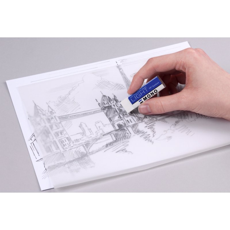 TOMBOW gum MONO light, wit kunststof, 52×16×11 mm