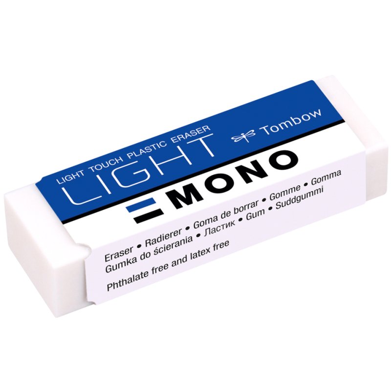 TOMBOW gum MONO light, wit kunststof, 52×16×11 mm