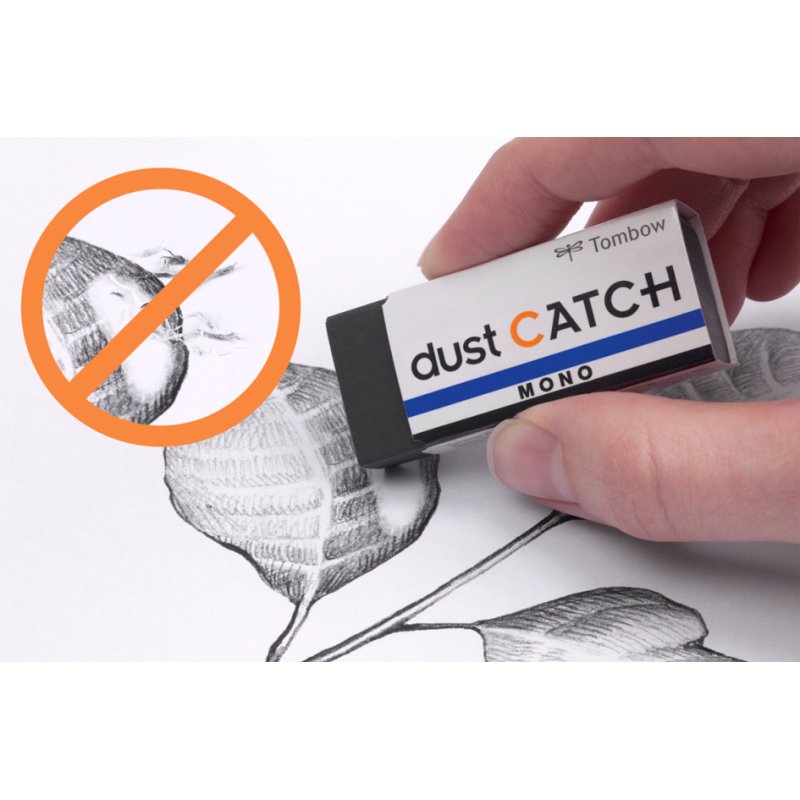 Tombow gum MONO dust CATCH, zwart, PVC, 55×23×11 mm