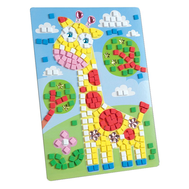 folia mosrubber mozaïek Giraffe, 405 stuks, 6 kleuren
