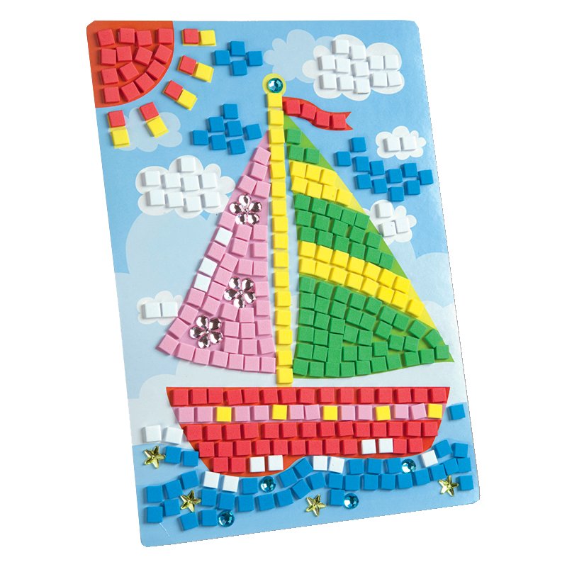 folia mozaïekplaat Schip, mosrubber, 405 stuks