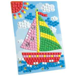 folia mozaïekplaat Schip, mosrubber, 405 stuks