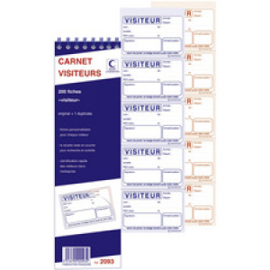 ELVE draai-spiraalblok gastenboek, duplicaat, 322×89 mm, 200 vellen