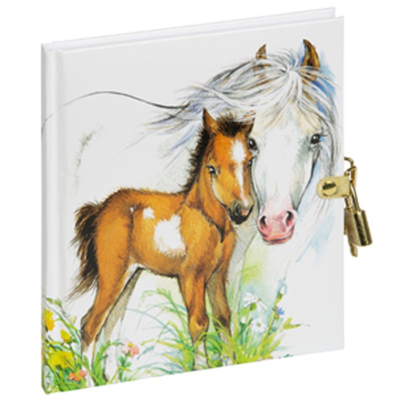 PAGNA Lief Veulen diary, 128 pages, with gold lock