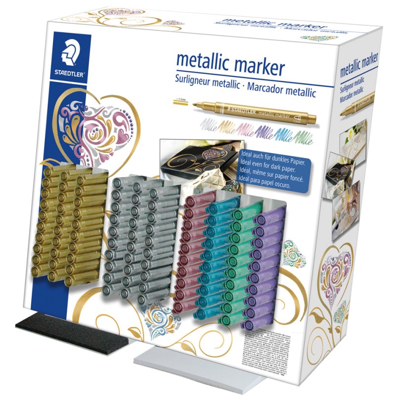 STAEDTLER marqueurs permanents métallisés, 1-2 mm, 100 pièces