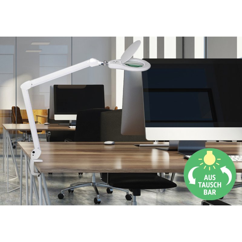 MAUL Lampe loupe LED MAULsource, dimmable, blanc, 11W