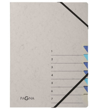 PAGNA ordnersmap Easy Grey A4, 7 vakken, grijs/blauw