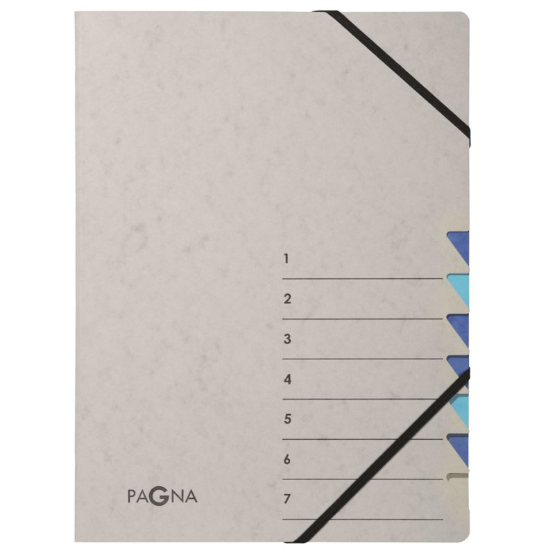 PAGNA trieur Easy Grey A4, 7 compartiments, gris/orange