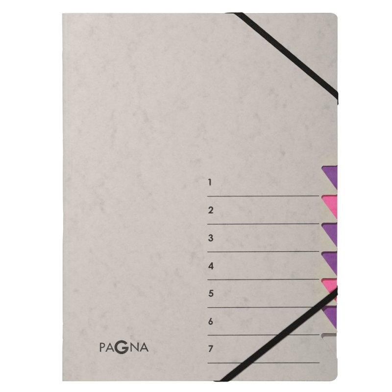 PAGNA trieur Easy Grey A4, 7 compartiments, gris/orange