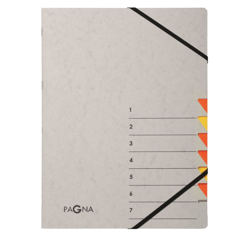 PAGNA trieur Easy Grey A4, 7 compartiments, gris/orange