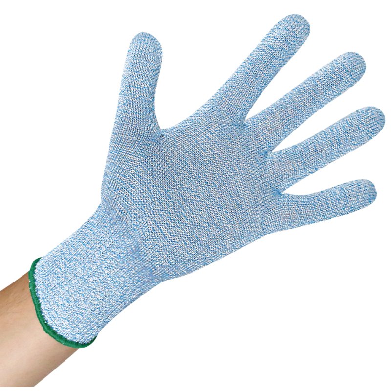 HYGOSTAR snijbestendige handschoen ALLFOOD, maat L, lichtblauw, levensmiddelenecht