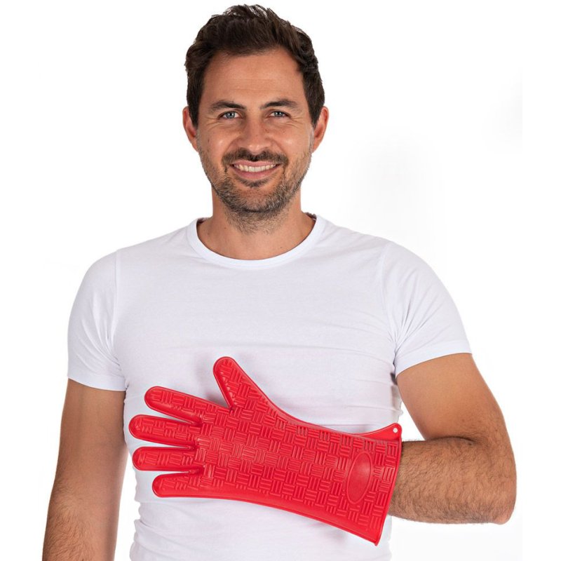 HYGOSTAR siliconen hittewerende handschoen, rood, 350 mm