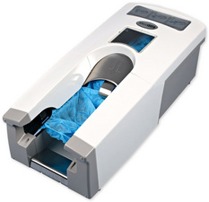HYGOSTAR overschoenautomaat HYGOMAT CLASSIC, tot 110 overschoenen, edelstaal, wit/grijs
