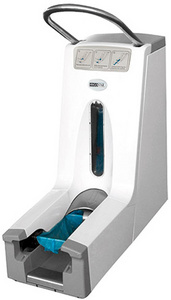 HYGOSTAR overschoenenmachine HYGOMAT COMFORT, 220 overschoenen, wit/grijs