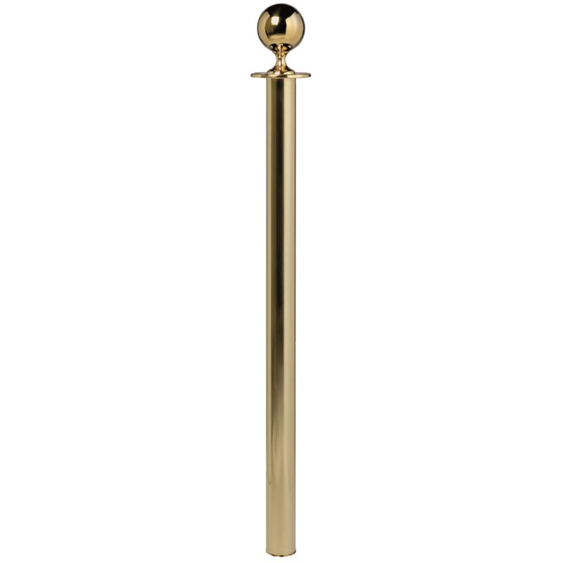 Securit afzetpaal Classic met voet, goudkleurig, 80 mm hoogte, edelstaal