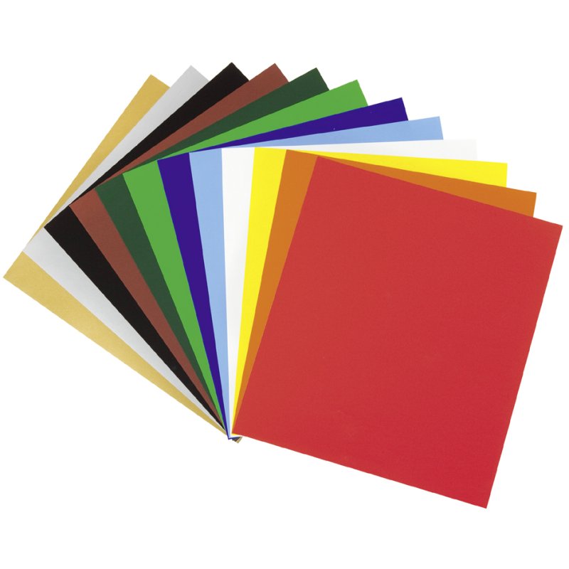 folia knutselblok glanzpapier, 230×250 mm, gummierte achterzijde, 12 vel