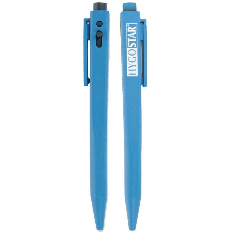 HYGOSTAR drukknopbalpen detecteerbaar, zwart, met clip