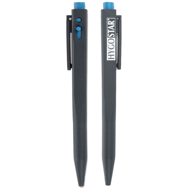 HYGOSTAR drukknopbalpen detecteerbaar, zwart, met clip